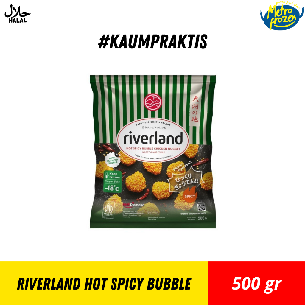 

RIVERLAND Hot Spicy Chicken Bubble 500gr //naget ayam pedas //naget ayam pedas instan Banjarmasin