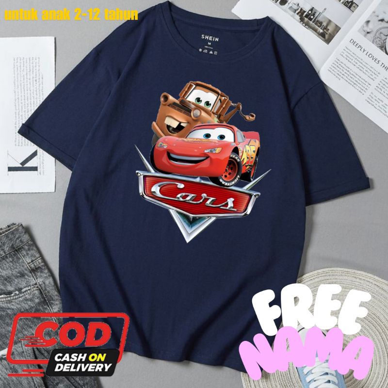 BAJU ANAK KAOS ANAK LIHGTHING MCQUEEN CARS