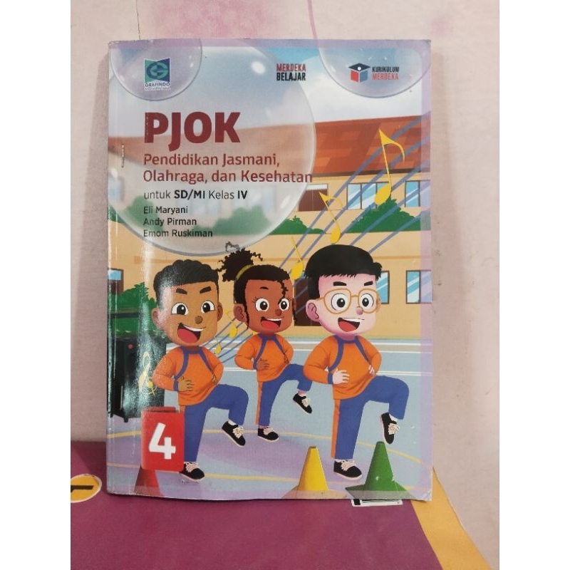 buku pjok/penjaskes/penjas kelas 4/IV sd mi grafindo kurikulum merdeka