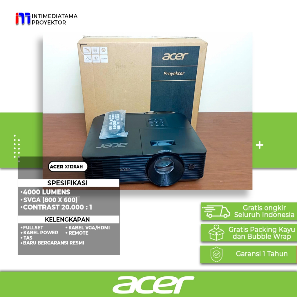Proyektor Acer X1126AH 4000 Lumens