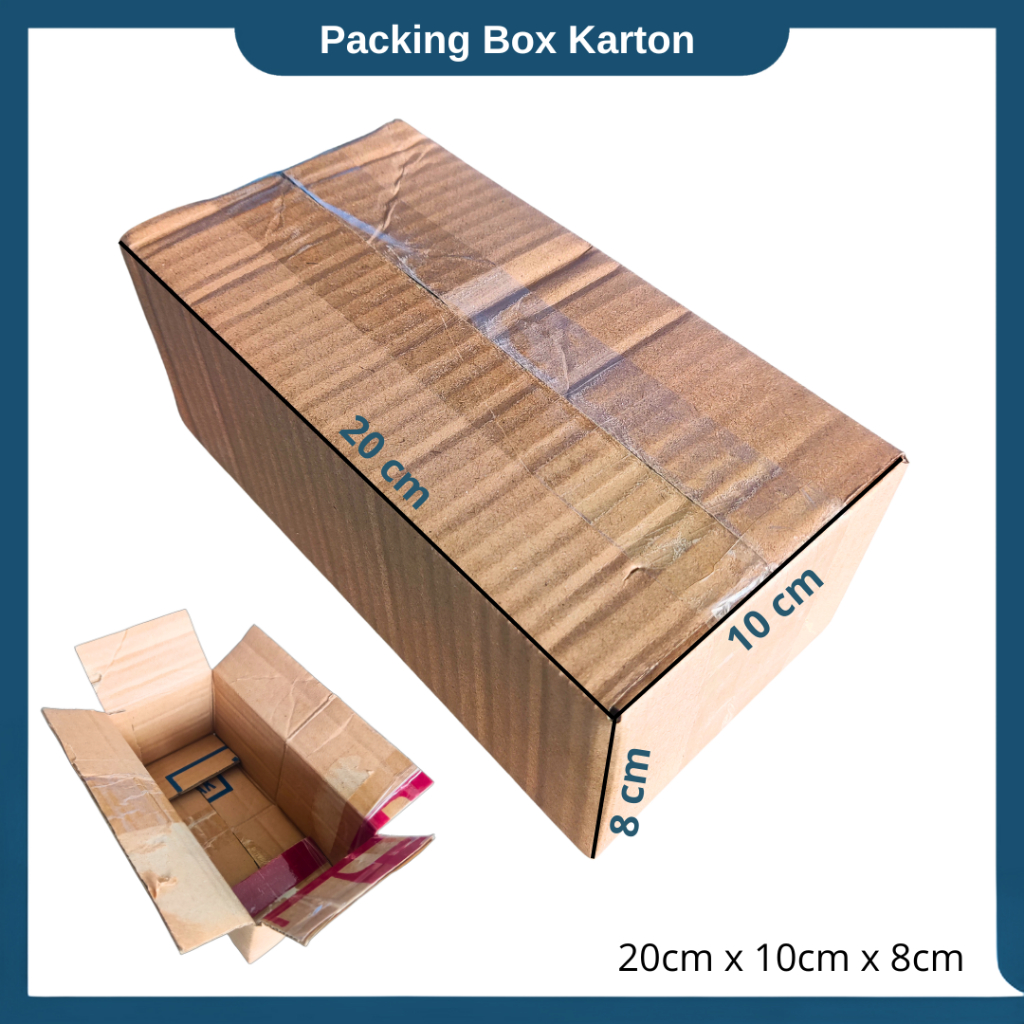 

Kardus Packing Box Karton Polos Uk 20cm x 10cm x 8 cm Kardus Packing kemasan kardus paket