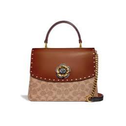 

coach parker top handle signature canvas in Brown 100% original coach