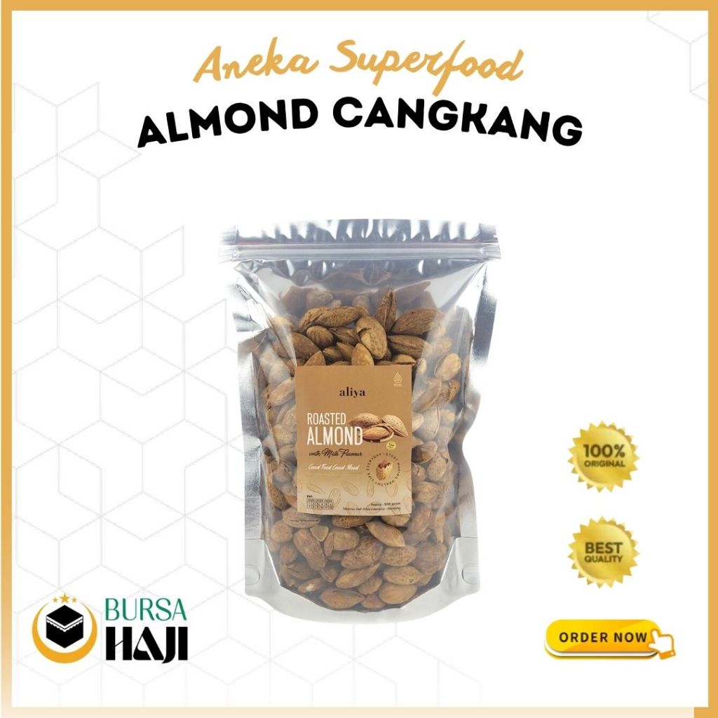 

Almond Cangkang 500gr Panggang Rasa Susu / Roasted Almond Milk / Almond Cemilan Sehat