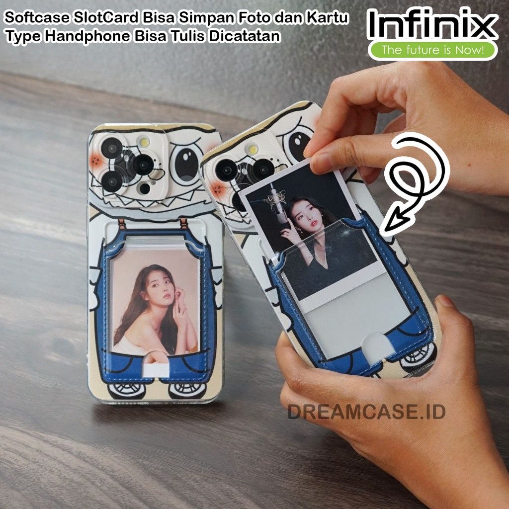 [CS07]Softcase Slot Card Case Slot Kartu foto Card Motif Boneka lucu For INFINIX SMART 5 SMART 6 SMA