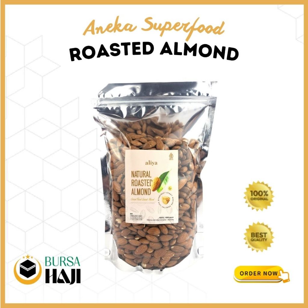 

ALMOND PANGGANG 1KG / ROASTED ALMOND / ALMOND KUPAS / ALMOND ORIGINAL