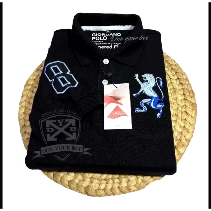 KAOS KERAH GIORDANO POLO SHIRT EMBOS SINGA