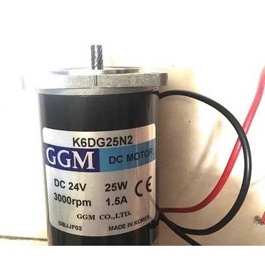 K6DG25N2 + K6G30B GGM KOREA ELECTRIK DC MOTOR GEAR HEAD GEARBOX 24VDC 25W / 24V DC 25 WATT