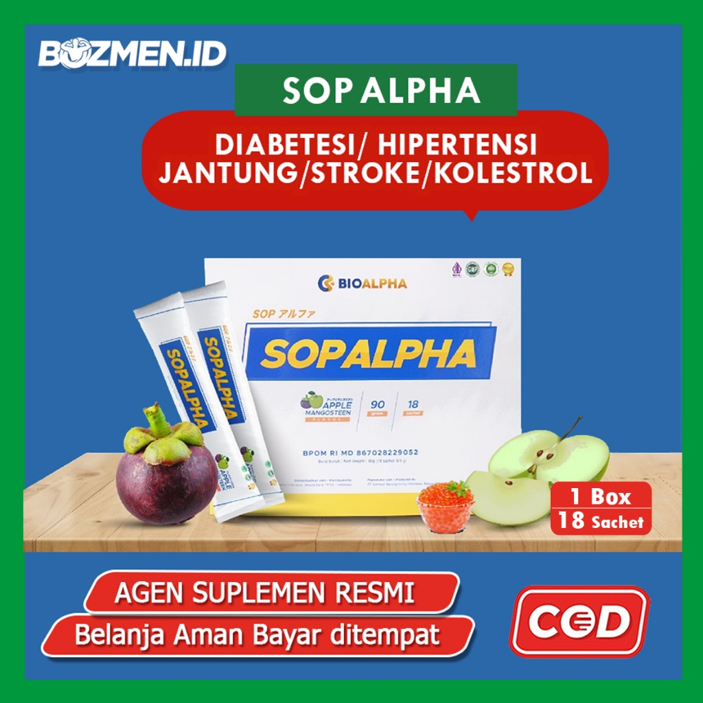 SOPALPHA Bioboost SUPLEMEN KESEHATAN Original Immune Booster 1BOX 18 Sachet BPOM Halal