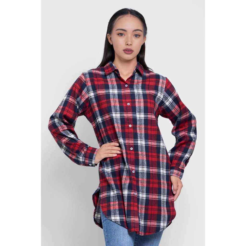 BEAMISH Tunik Wanita Kotak Merah FT 3221201