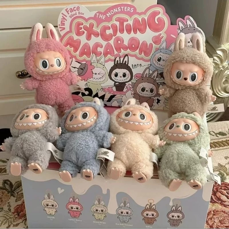 LABUBU The Monster V1 Bisa Pilih Green Grape Lychee Berry Toffe Sea Saly Keychain Exciting Macaron