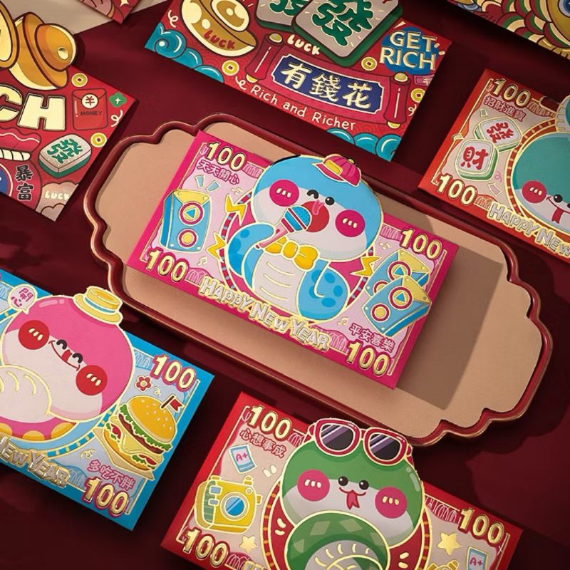 

ANGPAO IMLEK 3D ISI 4-6LEMBAR / HONG PAO SINCIA 2025 SNAKE GOLD YEAR