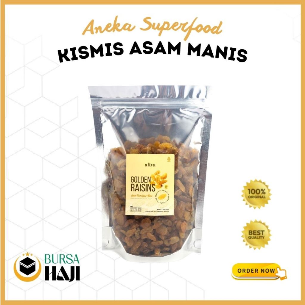 

Kismis Golden Raisin Asam Manis 500gr/250gr / Cemilan Sehat kismsi