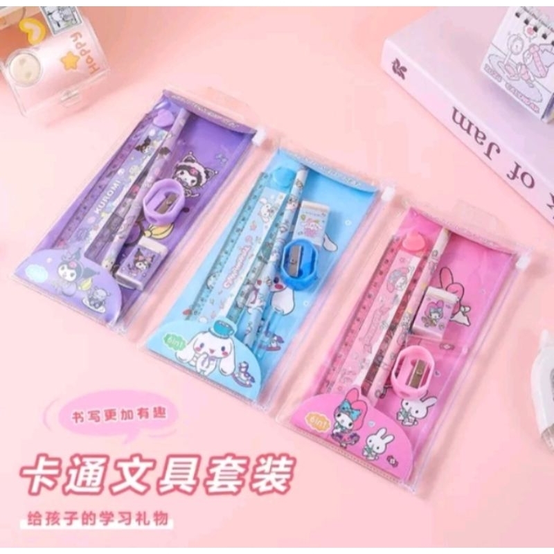 

PAKET ALAT TULIS LENGKAP STATIONERY SET MOTIF MODEL SANRIO