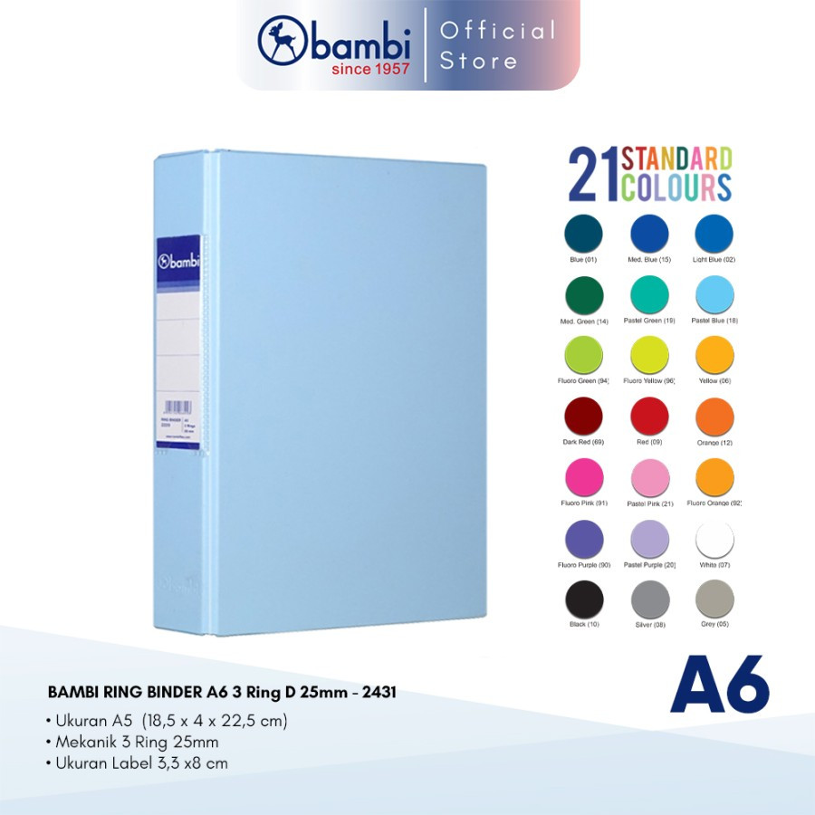 

Bambi 3 Ring Binder 2431 - A6 Photocard/Namecard/Presentation/Album