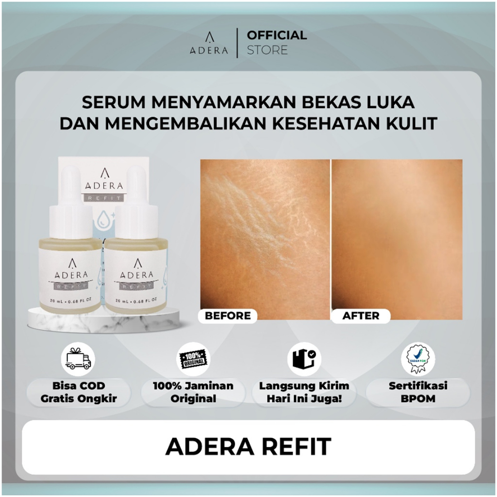 aket Collagen Serum Adera Refit Penghilang Bekas Luka dan Mengembalikan Kesehatan Kulit Sudah BPOM