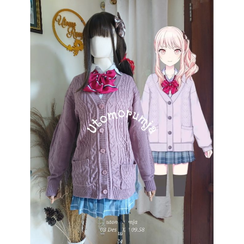 utomorumja kostum cosplay akiyama mizuki outfit sweater set