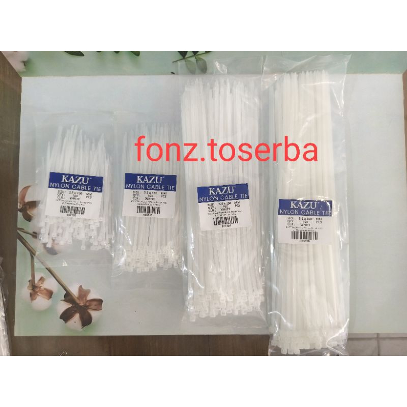 

kabel tie putih 2.5 3.6 per bungkus tali pengikat makanan