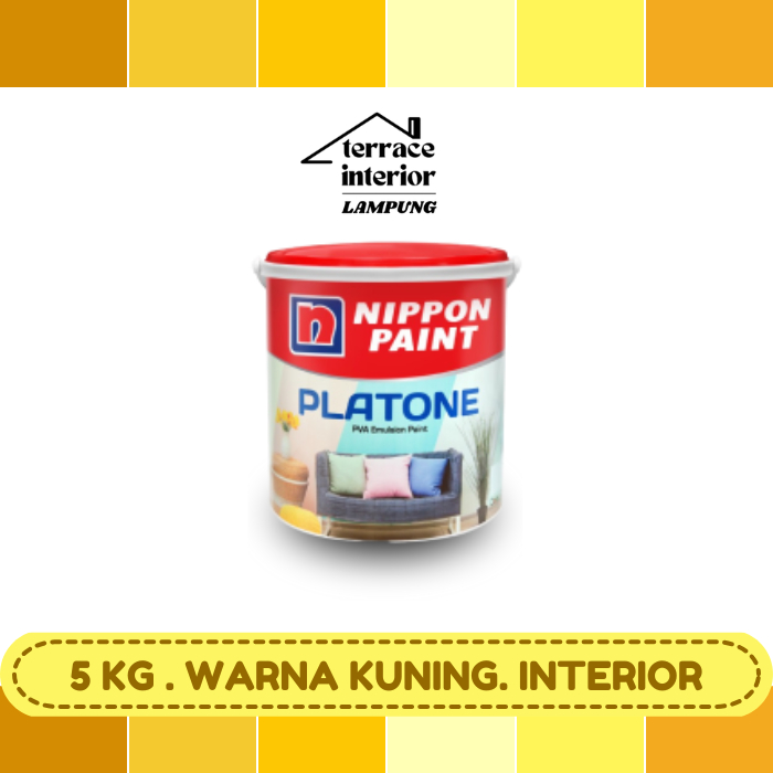 Cat Tembok Interior Nippon Paint Platone Warna Kuning 5 KG