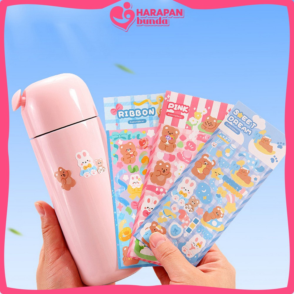 

Stiker Motif Anti Air Cute Hologram Decoration / Stiker Beruang Kelinci / Sticker Waterproof Kartun Bear Rabbit Korea Harapan Bunda C1107