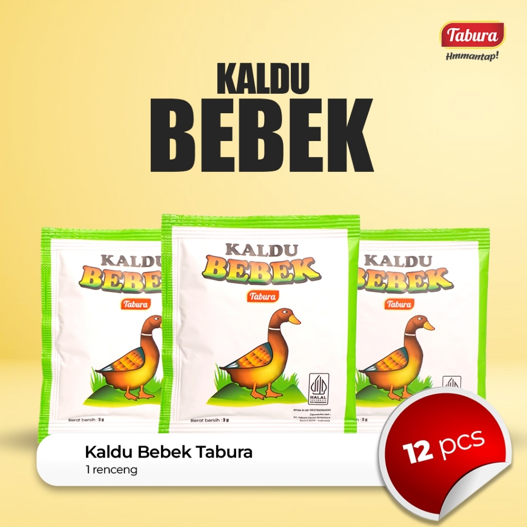 

TABURA - Bumbu Kaldu Bebek - 3 Gram x 12 Pcs