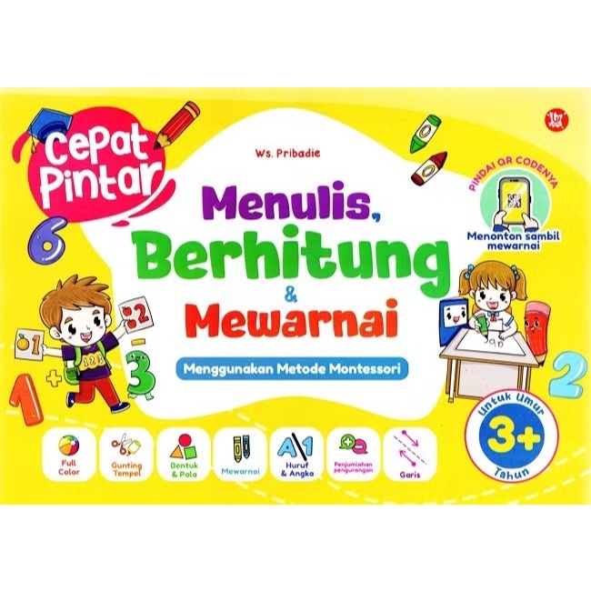 BUKU ANAK CEPAT PINTAR - MENULIS BERHITUNG & MEWARNAI