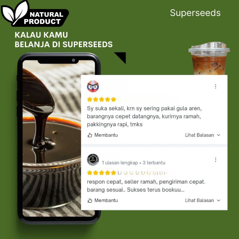 

Gula Aren Cair - Merk TENERO - Kualitas Super - 1 L (1, 3 Kg) IK3