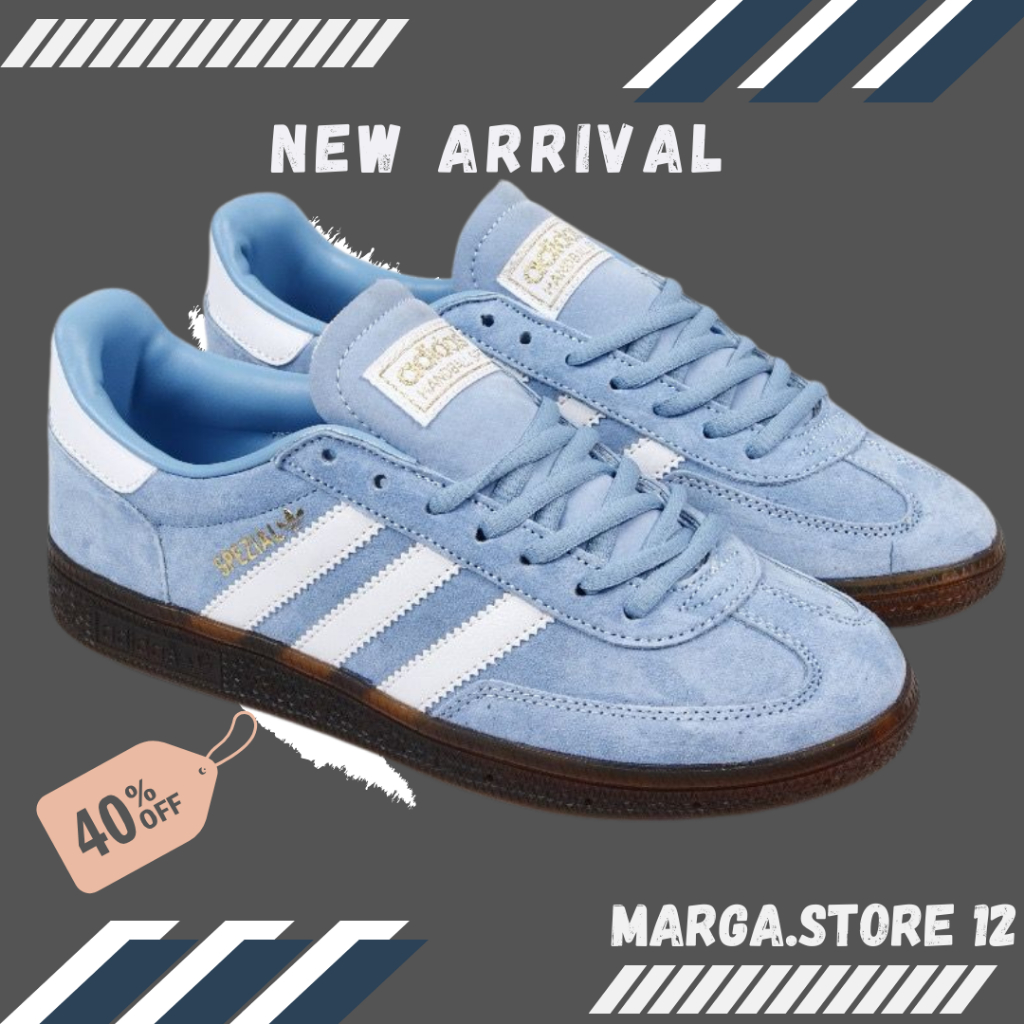 (MS12) Sepatu Casual Ad1das Spezial Ice Blue Sneakers Pria Wanita Terbaru