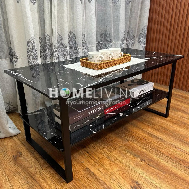 HOMELIVING - meja tamu hpl elegant - meja tamu 2tingkat - custom hpl - meja tamu custom Pontianak