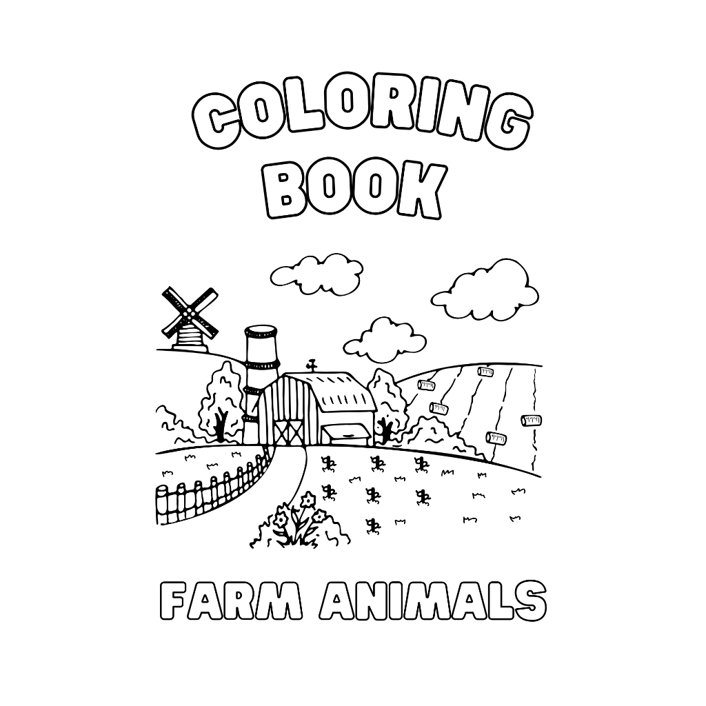 

Soft File PDF Coloring Book Farm Animals | Buku Mewarnai Hewan Ternak Digital