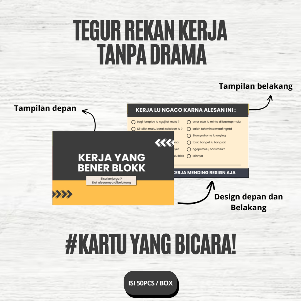 

Bongcard Kartu Penegur Rekan Kerja