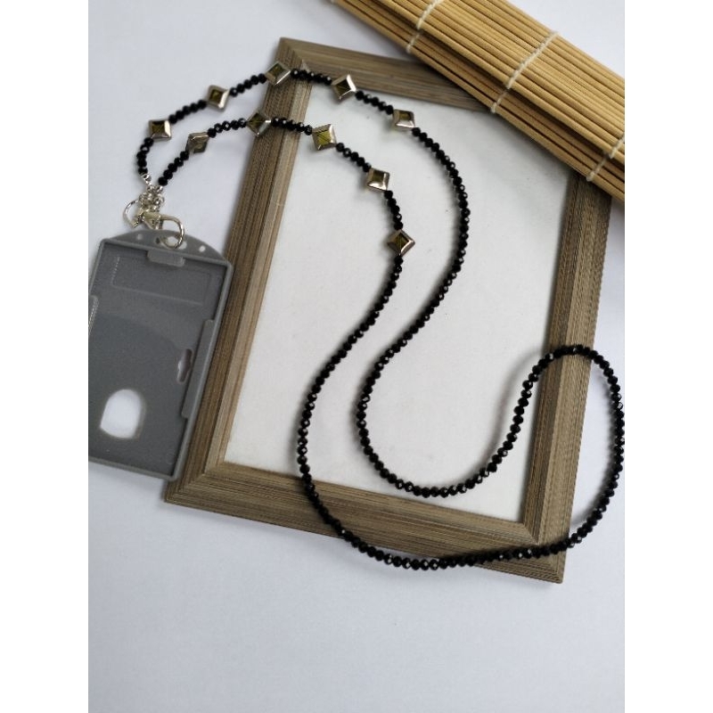 

Beads Lanyard ID Card Holder | Tali Kalung Name Tag | Manik Lucu