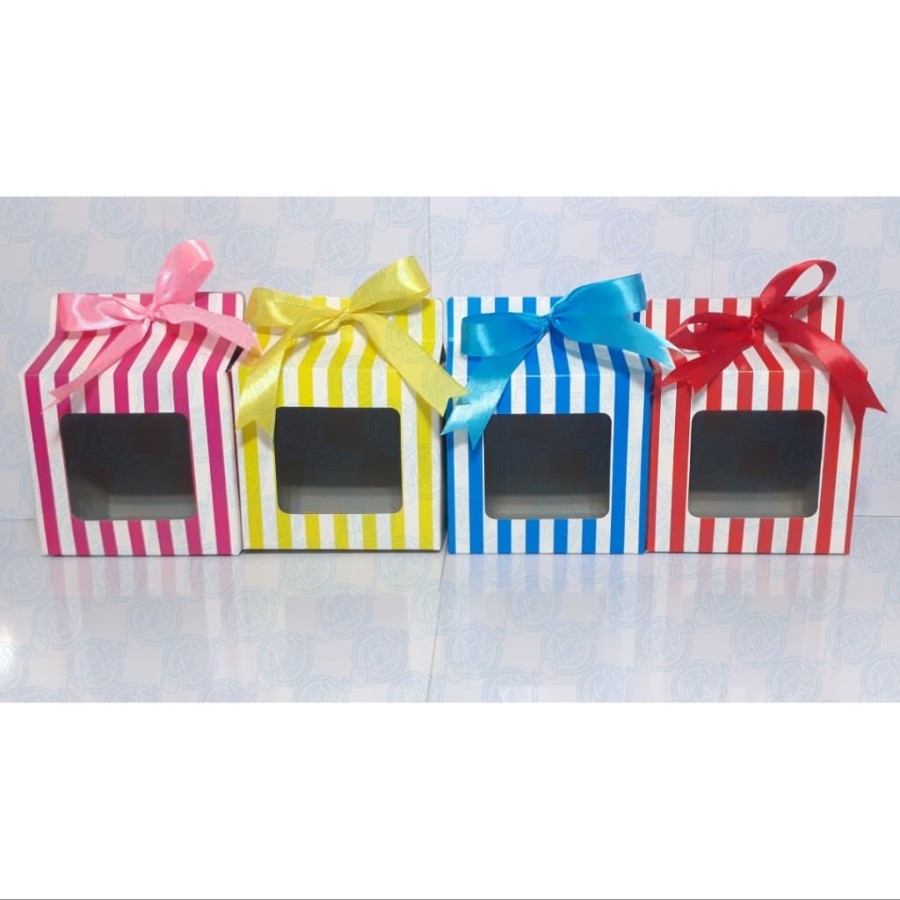 Box Duplex Mug Motif Garis Cantik / dus warna souvenir