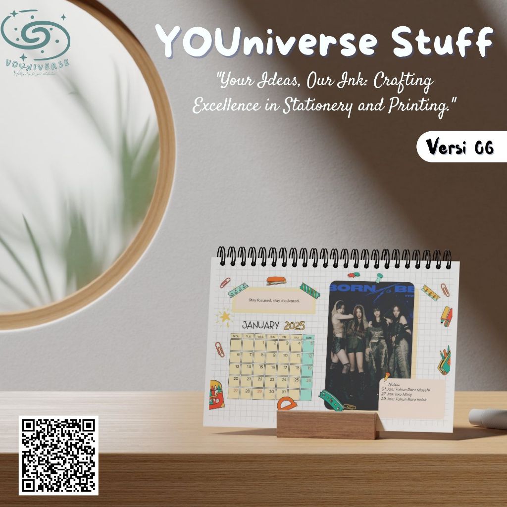 

Kalender Meja 2025 ITZY 'BORN TO BE' / Desk Calendar 2025 A5 KPOP ver. murah
