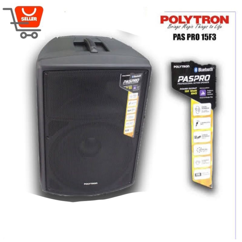 SPEAKER POLYTRON PASPRO15F3 PORTABEL FREE 2 MIC WIRELES