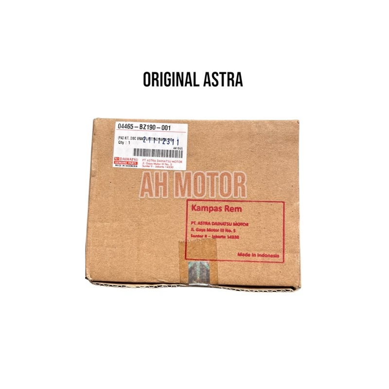Brake Pad Kampas Rem Depan Rush Terios Avanza Xenia 04465-BZ190-001