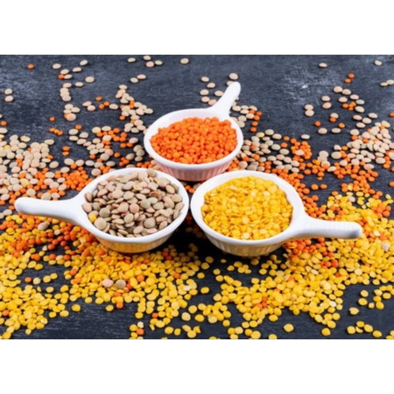 

Paket variasi kacang lentil / red lentils / yellow lentils / brown lentils / lentil merah kuning coklat