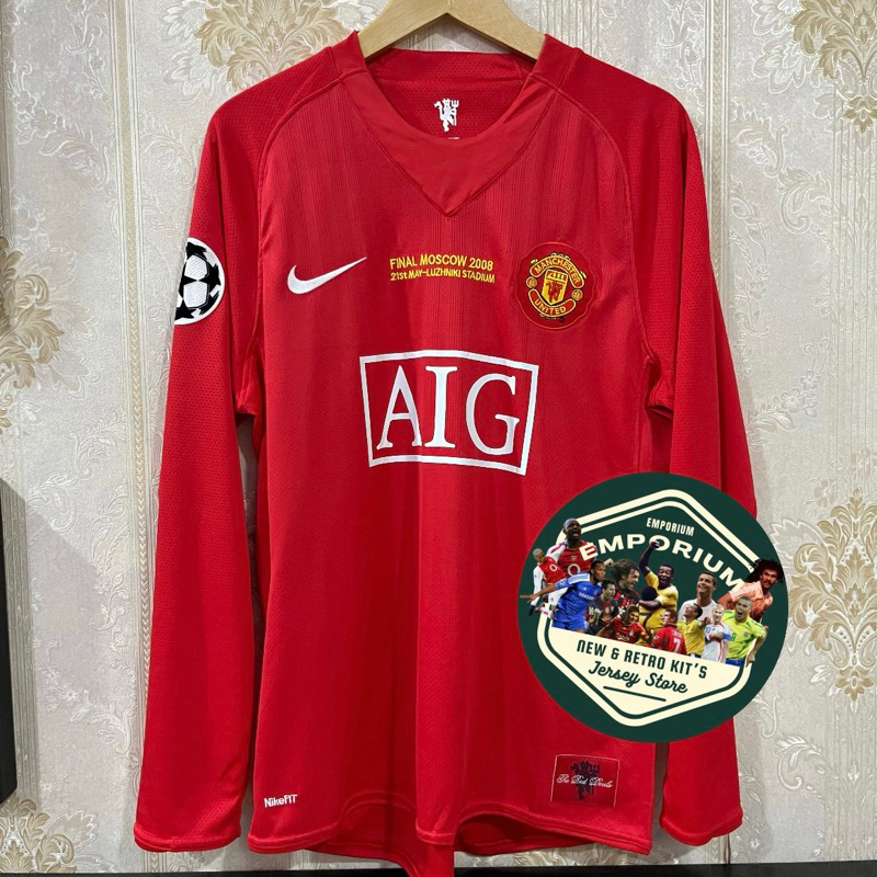 Jersey Retro MU 2008 FINAL UCL Longsleeve Home Ronaldo #7