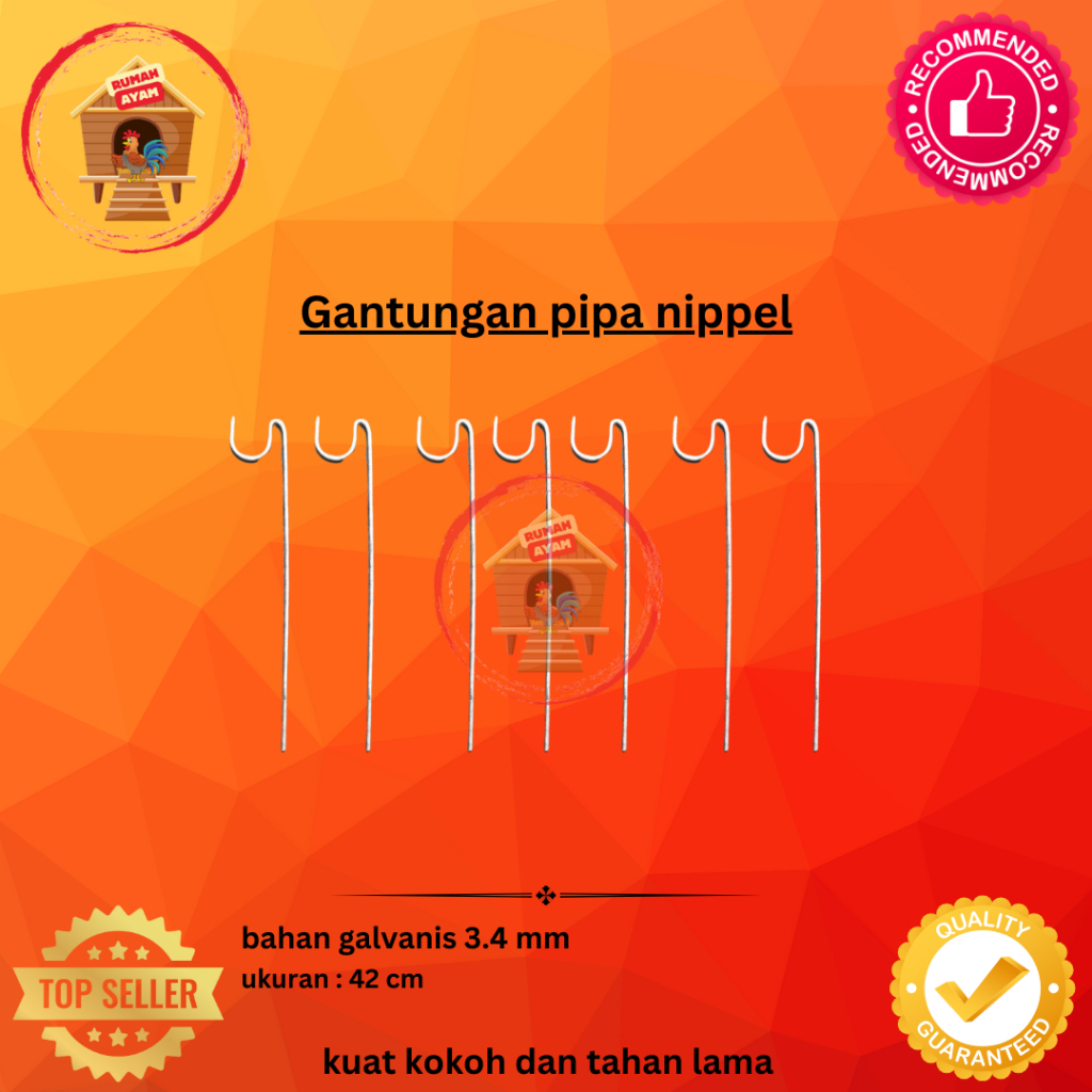 Gantungan / Cantolan Minum Pipa Niple Ayam Petelur (Galvanis)