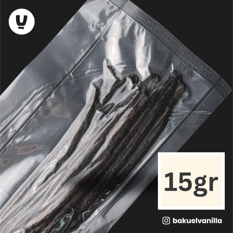 

TERMURAH - Vanilla Bean Gourmet (Biji/batang Vanili) Grade A - Batang Vanilla/vanili 15gr 15 gram