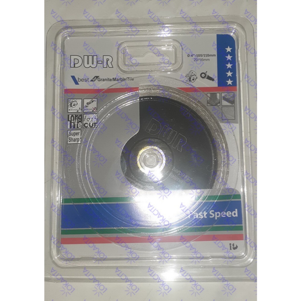 Diamond Wheel DW-R Black/Hitam 4" Best For Granite/Tile (Untuk Granit/Ubin)