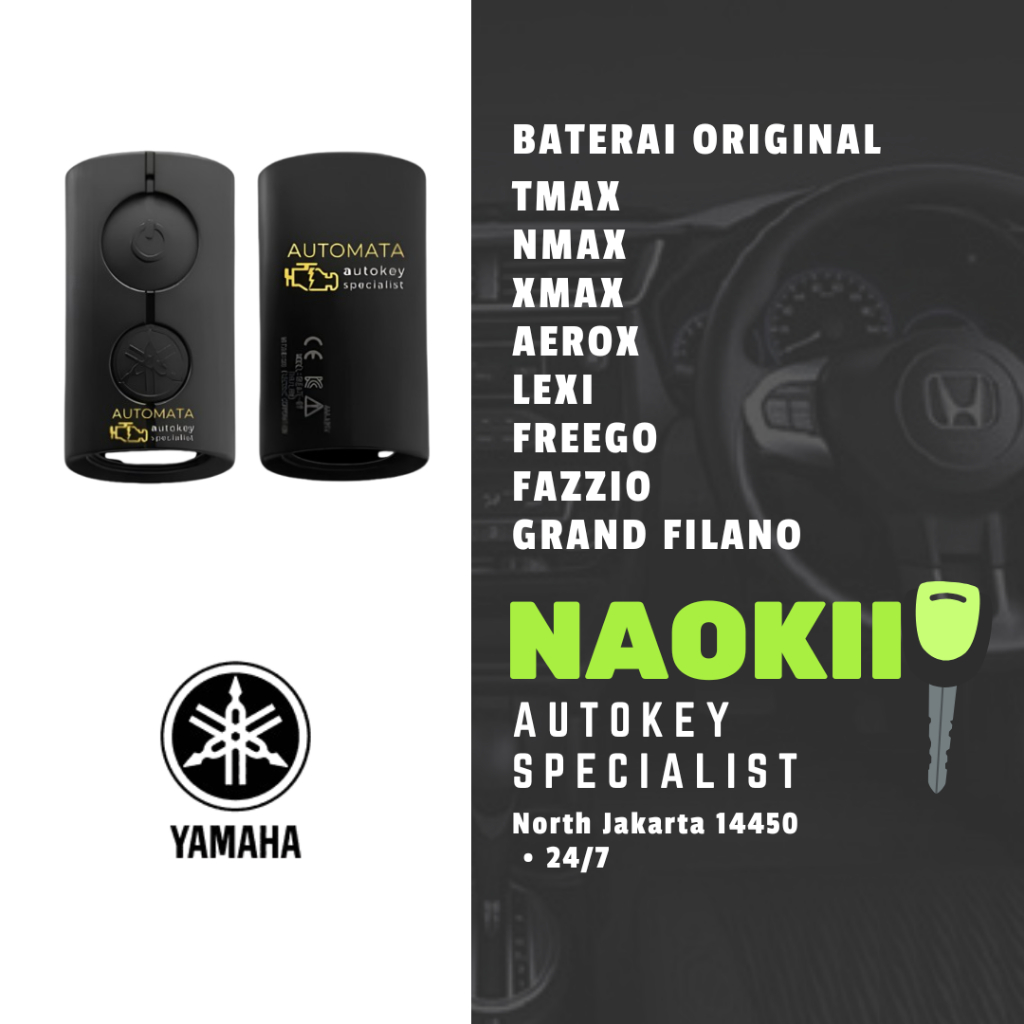 Baterai Remote Kunci Motor Yamaha Fazio
