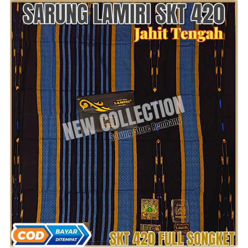 SARUNG LAMIRI SONGKET 420 LAMIRI SKT SKP S90 JAHIT TENGAH BAYAR DITEMPAT