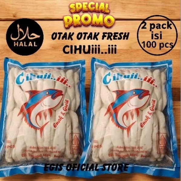 

OTAK OTAK IKAN ( 2 pack ) isi 100 pcs Merk cihuii