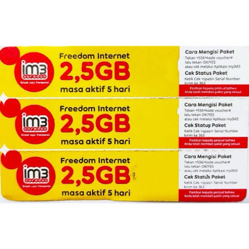 voucher indosat 2,5gb