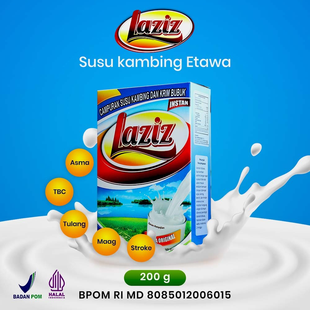 

Susu Kambing Ettawa Laziz Darusyifa Rasa Original Goats Milk Powder 200 gram terlaris