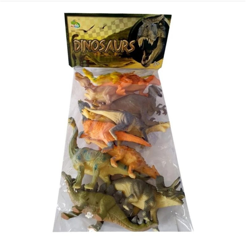 Mainan Edukasi Hewan Karet Dinosaurus World 12Pcs Figur Karakter Robot Anak Permainan Imajinatif