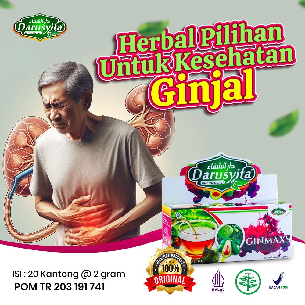 

Teh Celup Herbal Ginmaxs DARUSYIFA Lancar Kemih Asli Original pilihan untuk kesehatan BPOM