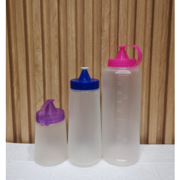TEMPAT KECAP PUTIH /BOTOL SAOS/BOTOL MAYONES/BOTOL SAOS ESTETIK BOTOL PLASTIK SERBAGUNA