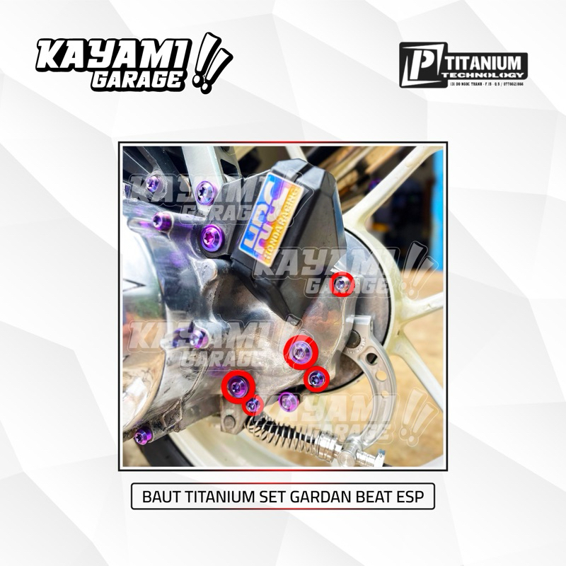 Baut Titanium set gardan beat.scopy.fi.esp