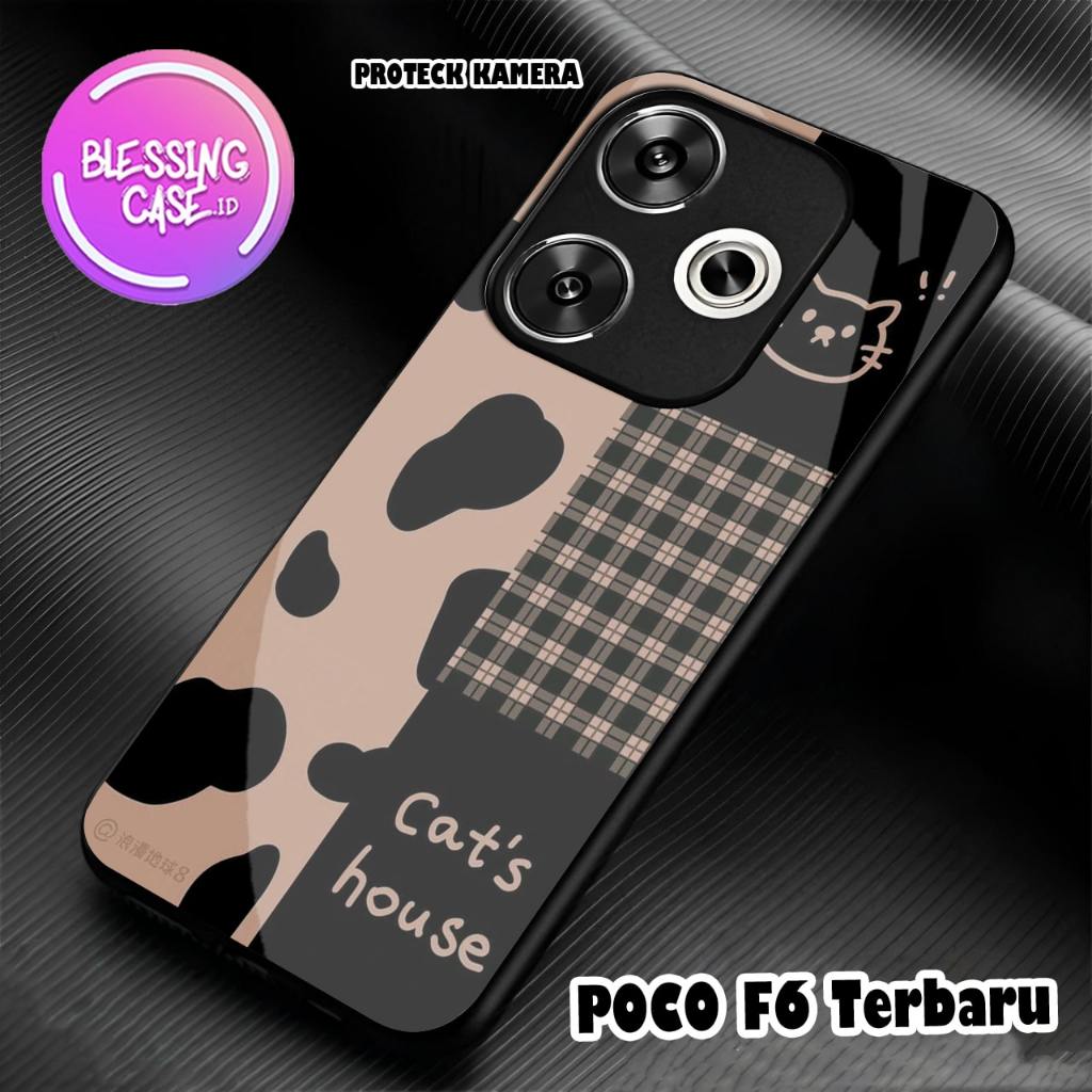 [BSC-84] Softcase Glass Kaca Akrilik POCO F6 Terbaru - Kesing POCO F6 Terbaru - Case Handphone POCO 